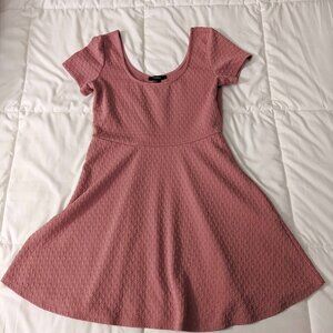 Forever21 Dusty Pink Textured Dress, L